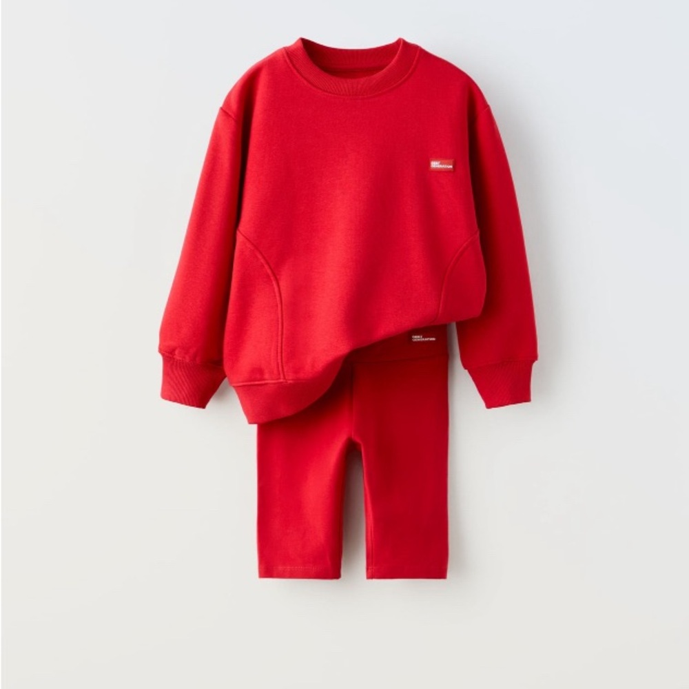 Zara sweat shirt and bike short matching set. Brand new with tag!